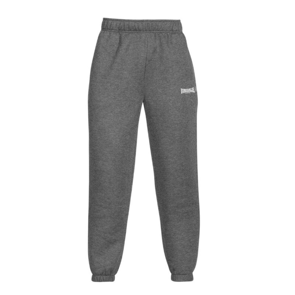 Lonsdale Mens Essential Polyester Blend Joggers / Charcoal Marl